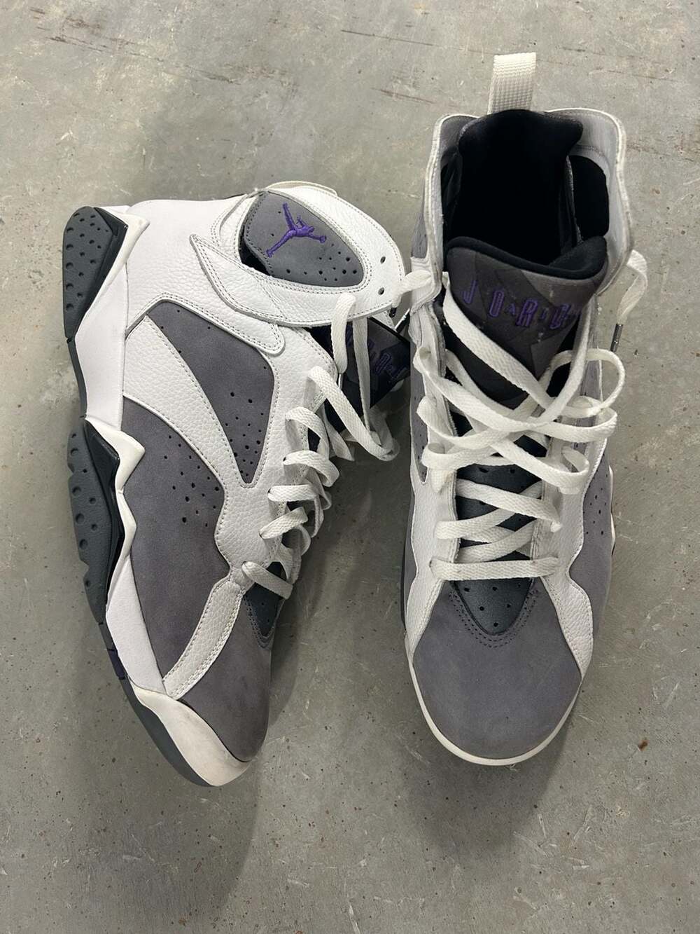 2006 Nike Air Jordan 7 VII Retro Flint Grey Purple sz 13